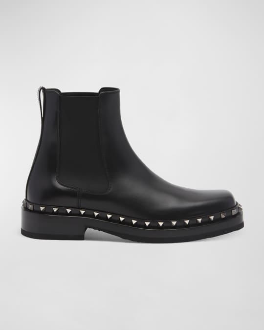 Men's Rockstud Beatle Leather Chelsea Boots
