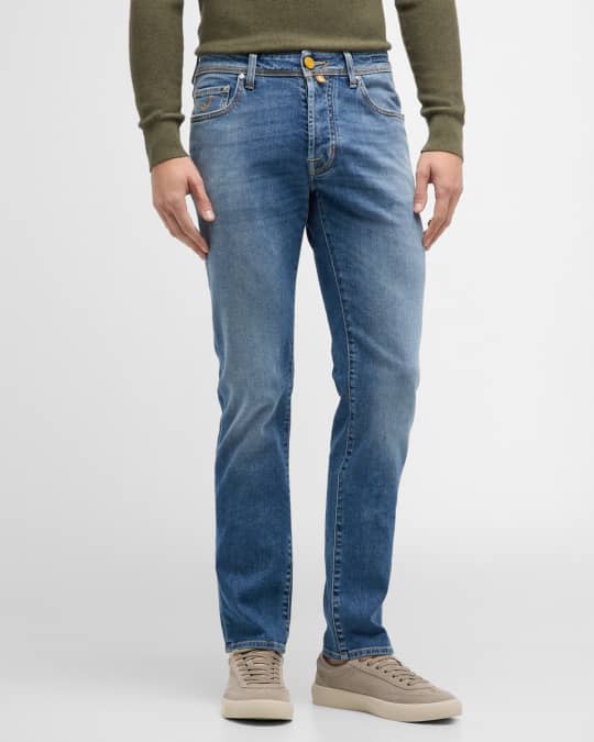 Jacob Cohen Men's Bard Slim-Fit Stretch Denim Jeans | Neiman Marcus