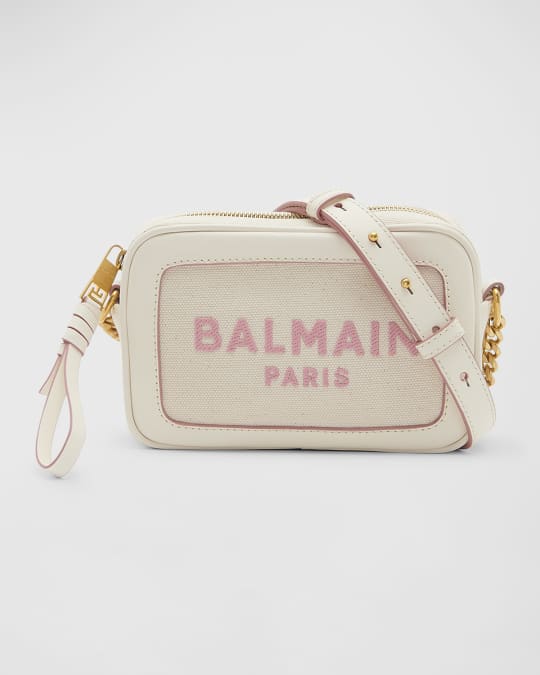 ショルダーバッグ・ポシェット BALMAIN 'Trousse B-Army' crossbody bag Balmain B Army Camera Bag in Canvas with Leather Strap