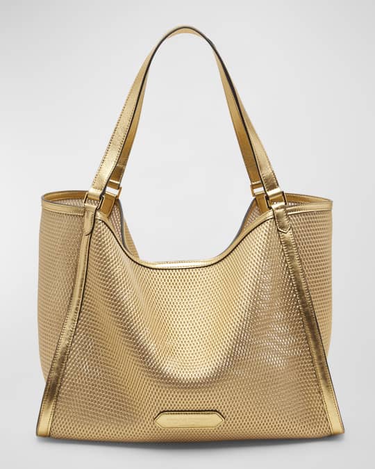 TOM FORD Label Medium Tote in Metallic Mesh Neiman Marcus