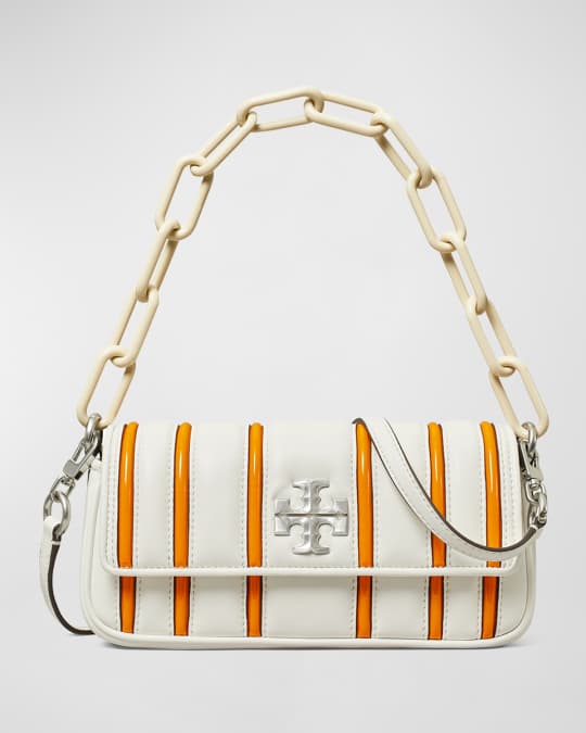 Tory Burch Kira Small Bombe Stripe Flap Shoulder Bag Neiman Marcus