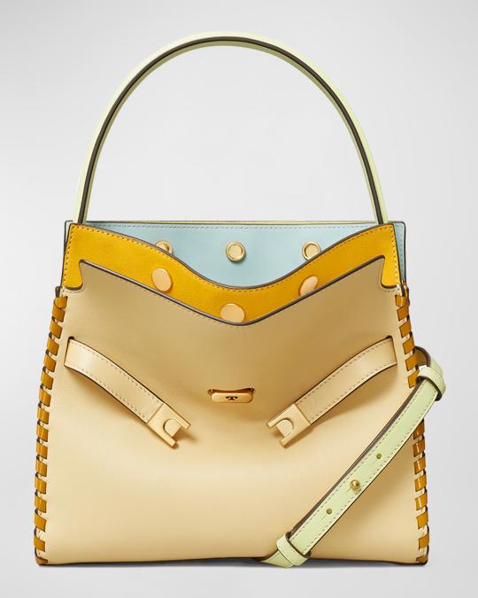 Tory Burch Lee Radziwill Small Whipstitch Double Shoulder Bag