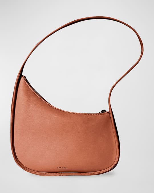 THE ROW Half Moon Shoulder Bag in Box Calfskin | Neiman Marcus