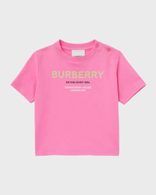 Burberry Girl's Cedar Tri-Tone Logo-Print T-Shirt, Size 6M-2 | Neiman ...