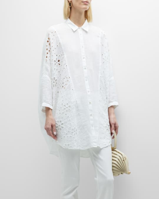 Rain or Shine Eyelet Top