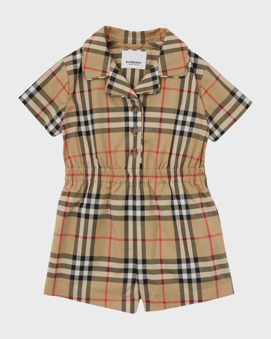 Girl s Meredith Vintage Check Print Jumpsuit Size 12M 2