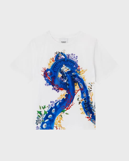 Burberry Kid's Cedar Octopus Graphic T-Shirt, Size 4-12 | Neiman