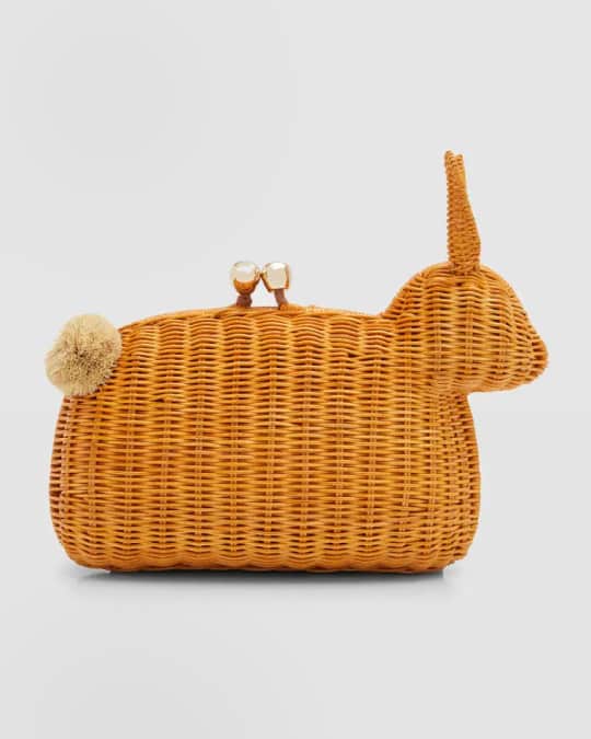 バッグ SERPUI Serpui Watermelon Wicker Clutch Bag | Urban Outfitters