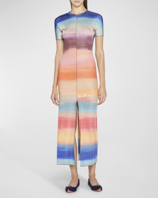 Marni Dyed Ombre Fitted Sheath Dress | Neiman Marcus