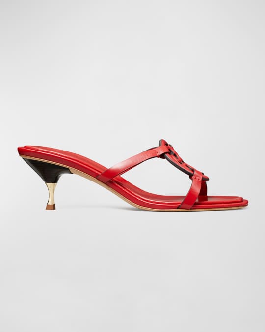 Tory Burch Geo Bombe Miller Kitten Heel Sandals Neiman Marcus