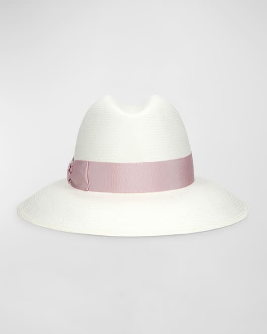 Borsalino Claudette Panama Fedora With a Bow Band | Neiman