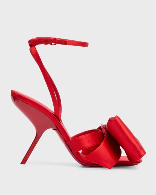 【送料&関税込】Ferragamo helena Sandals Salvatore Ferragamo Satin HELENA Sandals with Front Bow 10.5