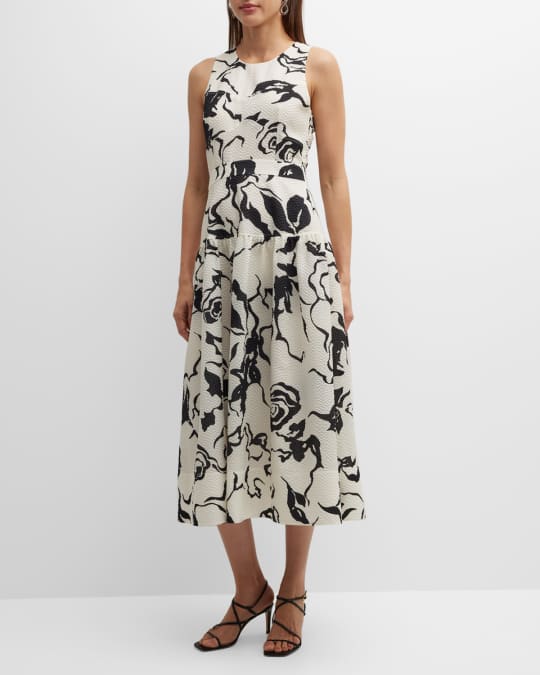 Jackie Sleeveless Bubble Mateless Midi Dress