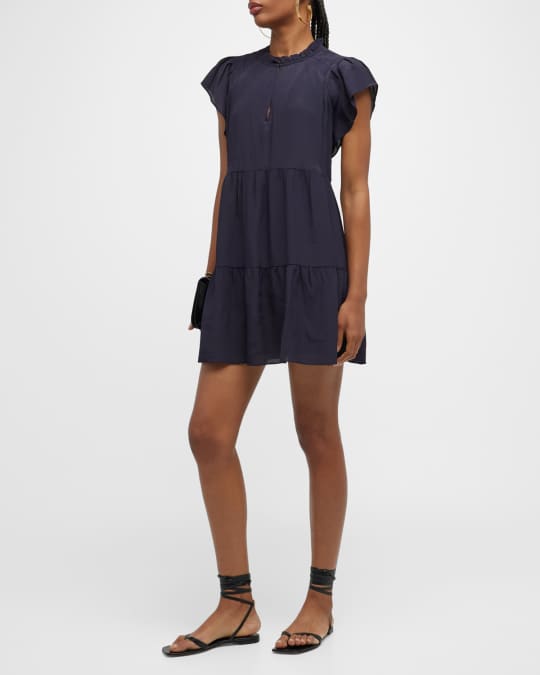 MARIE OLIVER Andi Ruffle White Eyelet Dress Size S main image 1