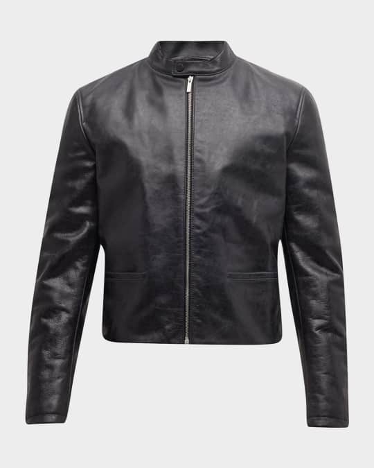 Ferragamo Men's Leather Moto Jacket | Neiman Marcus