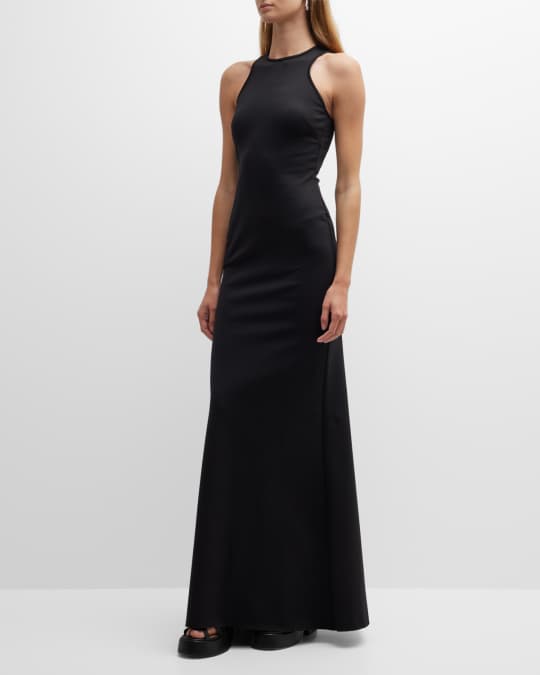 Max Mara Navarra Halter-Neck Jersey Gown | Neiman Marcus