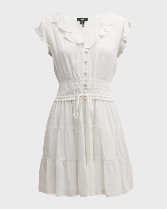 paige paradis mini dress PAIGE Paradis Ruffle Tiered Mini Dress