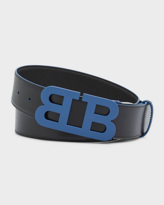 Men's Reversible Bb Monogram Belt in Black