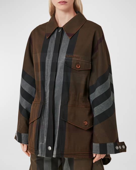 Check Collared Utility Jacket