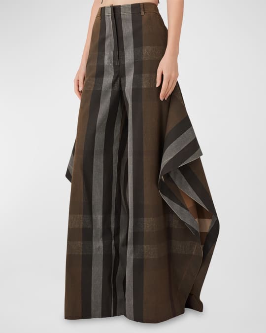 Burberry wide leg pants hot sale