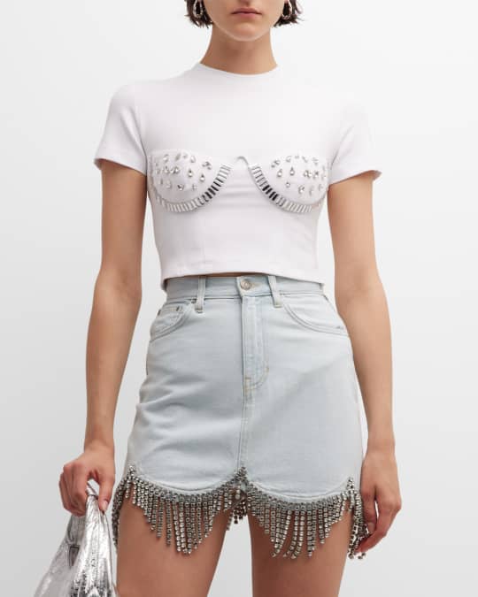 Crystal Bustier Cup T-Shirt – AREA