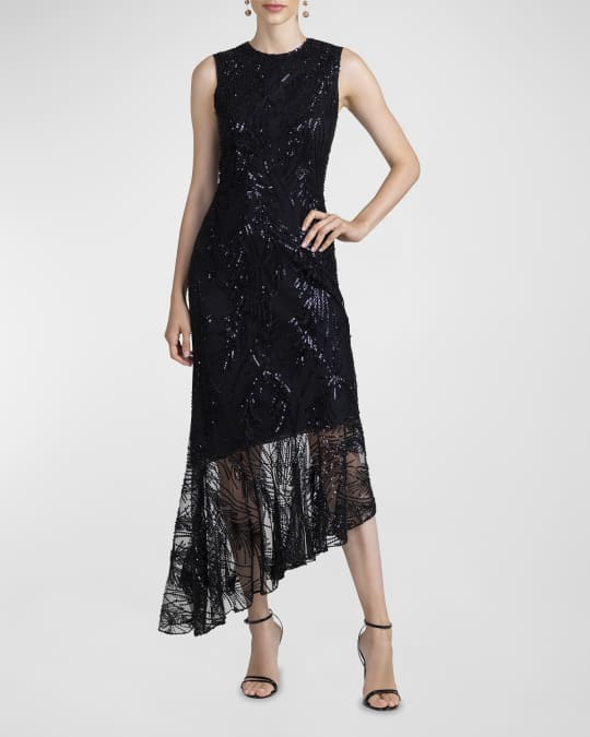 Shoshanna
 Lennon Metallic High-Low Dress main image 1