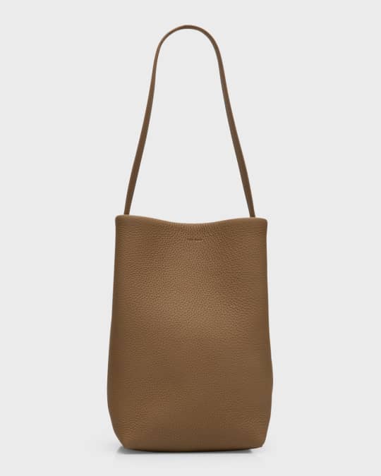 【The Row】 Medium N/S Park Tote Bag in Leather Medium N/S Park Tote Bag Black in Leather – The Row