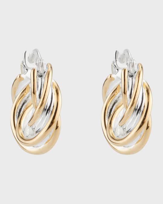 【送料&関税込】Bottega Veneta Twist Hoop Earrings Bottega Veneta Twist Hoop Earrings | Neiman Marcus
