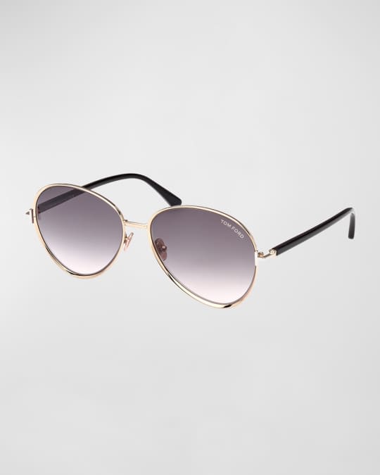 Tom ford round metal on sale sunglasses