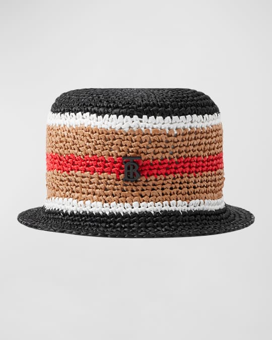Burberry TB Monogram Jacquard Bucket Hat Black
