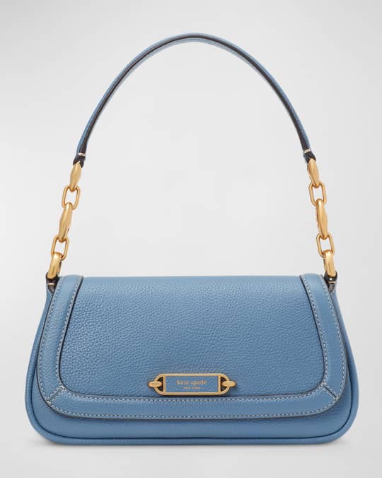 Kate Spade New York Gramercy Pebbled Leather Small Flap Shoulder Bag - Glacier Blue