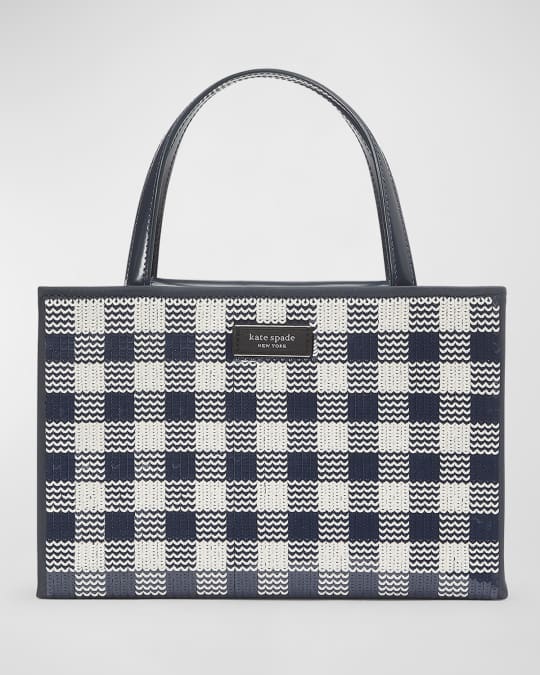Kate spade checkered tote best sale