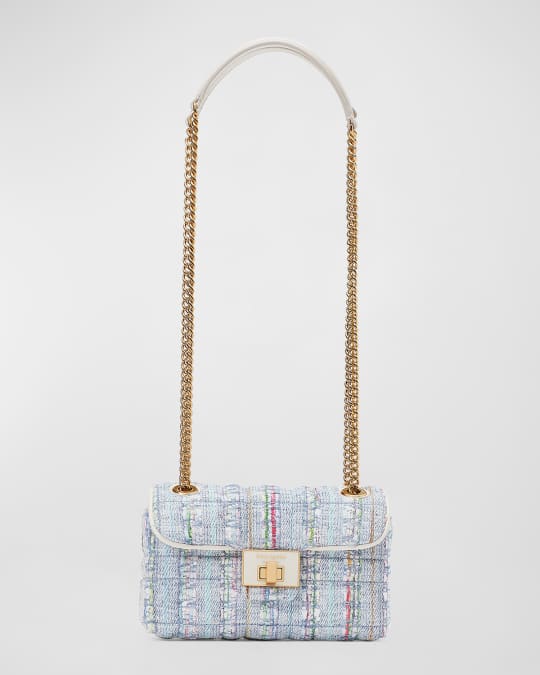 kate spade new york evelyn small quilted tweed crossbody bag Neiman Marcus