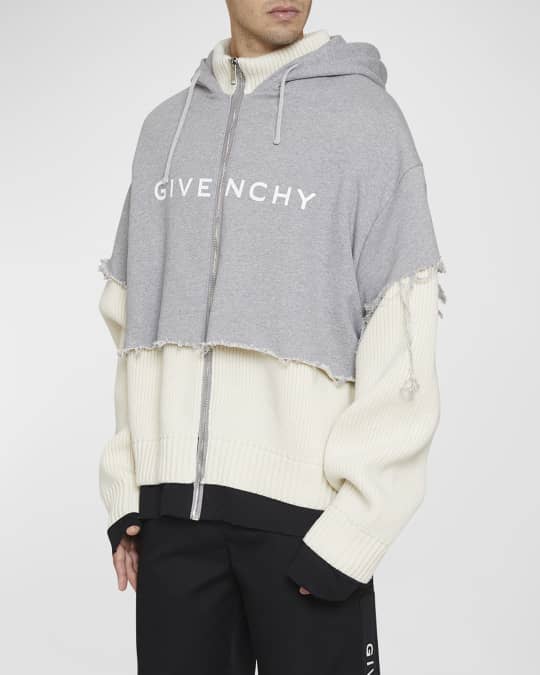 Parisian Collage Jacquard Hoodie - Luxury Grey