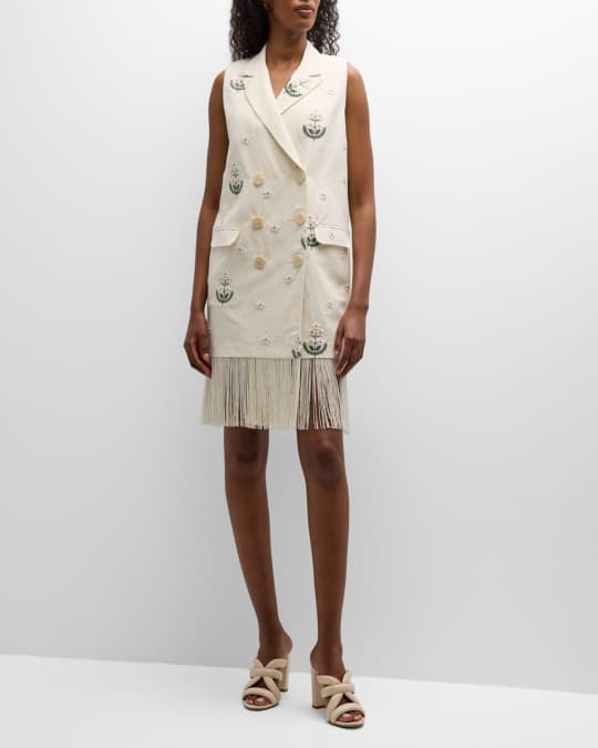 Meadow Fringe Vest Mini Dress 