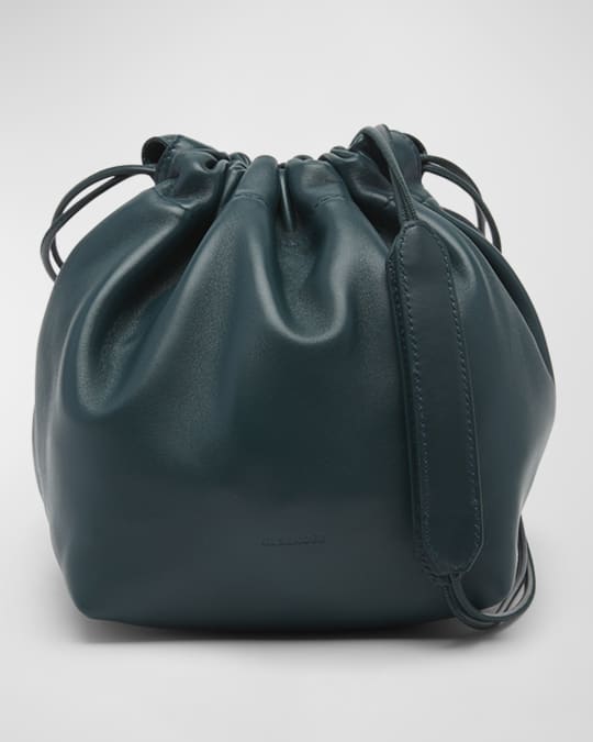 Dumpling Lambskin Leather Shoulder Bag