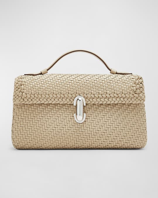 Savette The Symmetry Woven Pochette Top-Handle Bag | Neiman