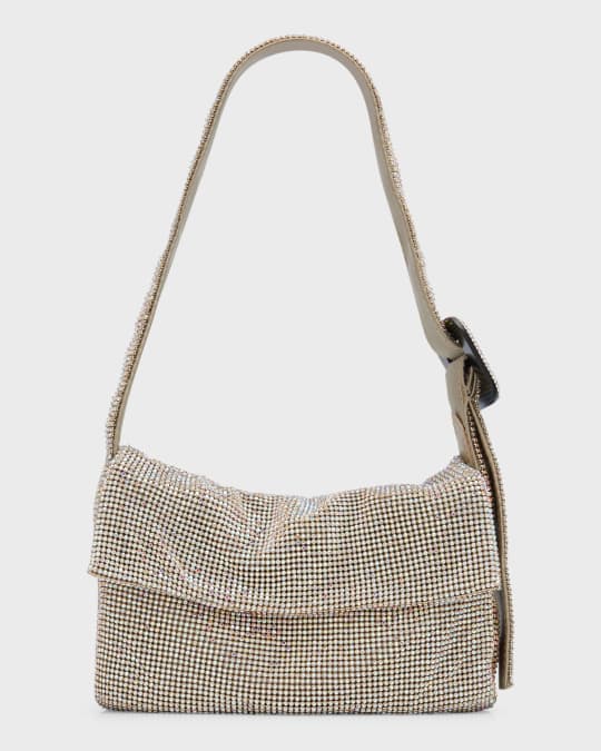 Benedetta Bruzziches crystal-embellished holographic shoulder bag - Purple