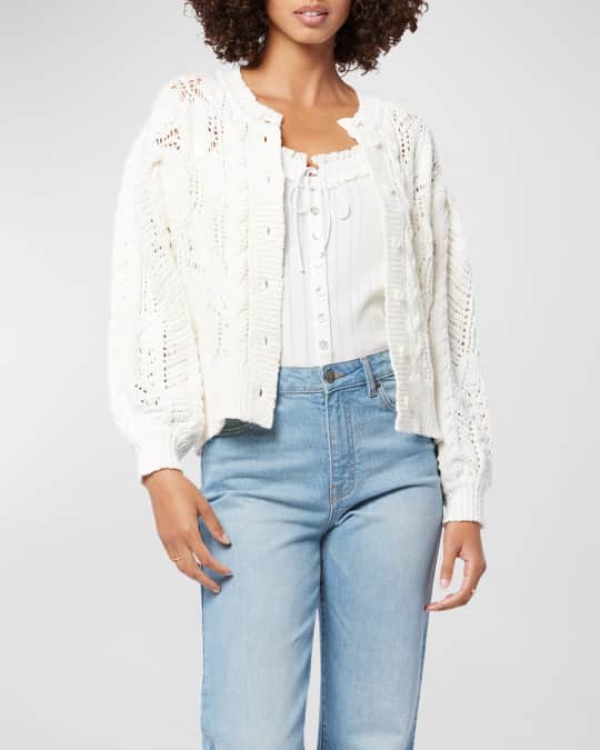 Joie Aurelia Cotton Crochet Cardigan Neiman Marcus