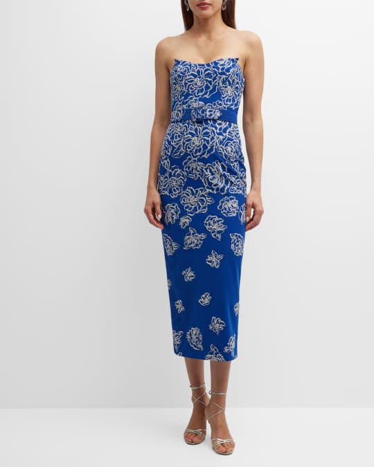 Badgley mischka embroidered dress deals