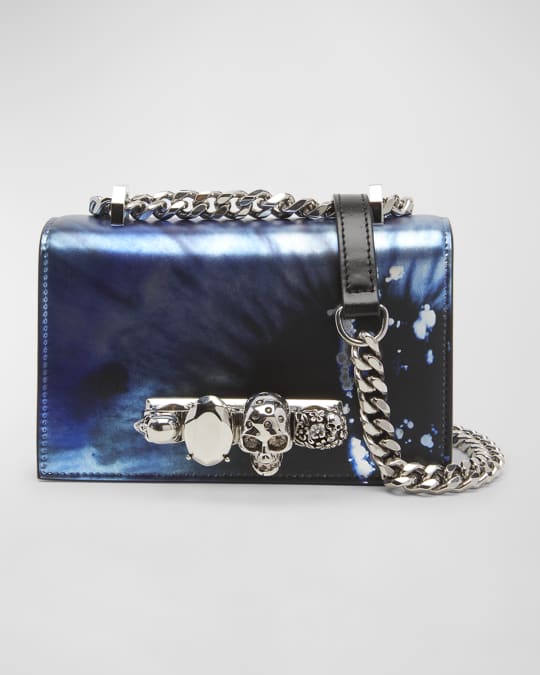Alexander McQueen Mini Skull Jewel Iris Print Satchel Bag Neiman
