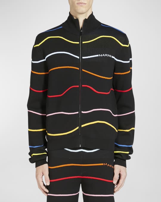 Marni Men's Multi-Stripe Track Jacket | Neiman Marcus