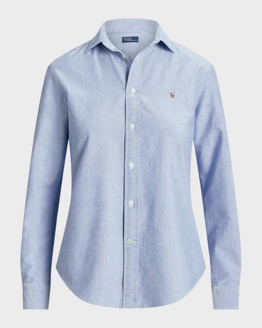入荷now 口コミ Oxford Relaxed-Fit Lauren Ralph Polo Shirt Marcus Neiman | トップス