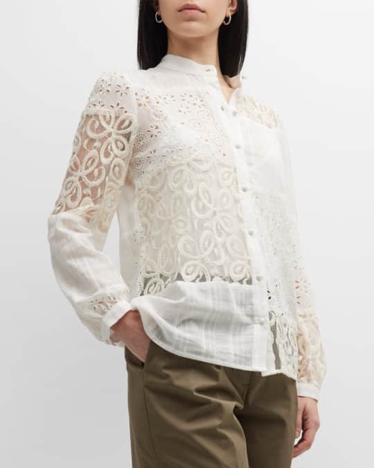 Johnny Was Carmen Patchwork Button Down Shirt Neiman Marcus