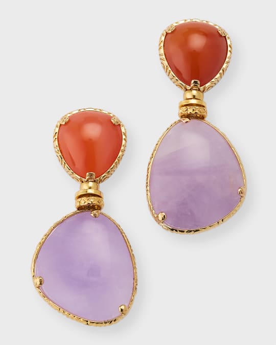 Silia Earrings in Gold and Purple