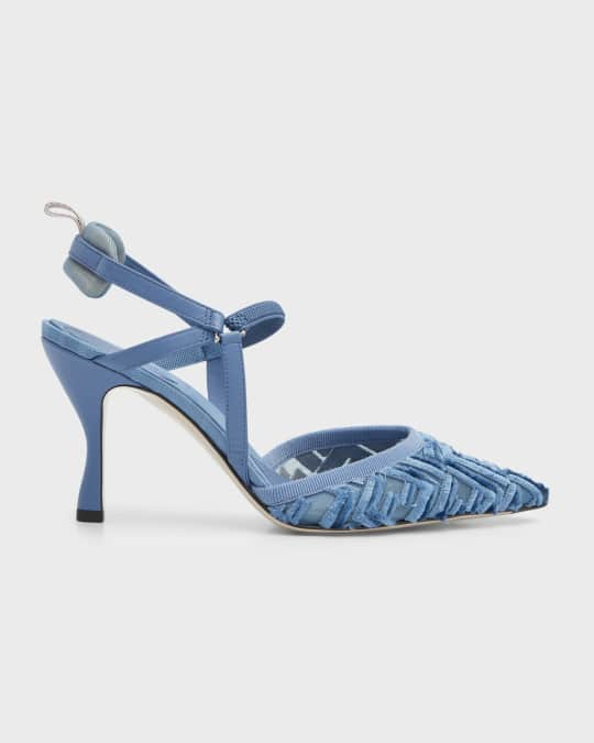 Fendi Colibri 85mm Slingback Pumps | Neiman Marcus