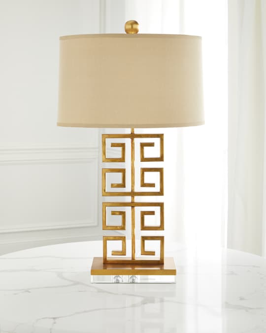 Greek key sales table lamp