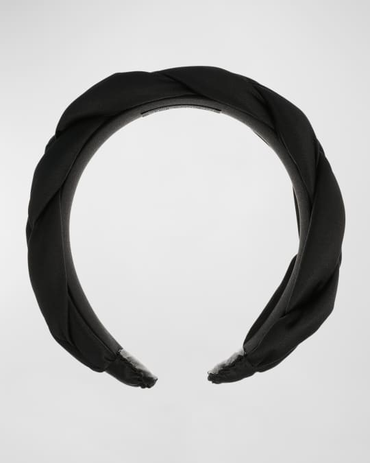 Silk Charmeuse Braided Headband 