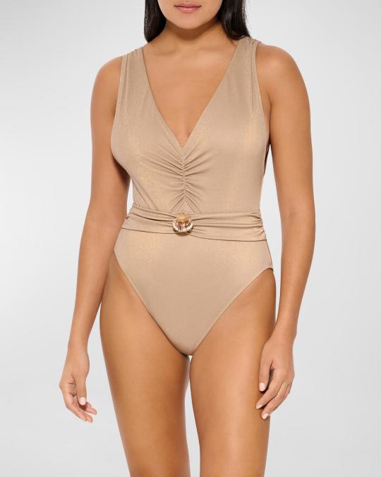 Gottex Women's Amore Halter One-Piece Swimsuit - Deep Plunge With Soft Cups - View #9