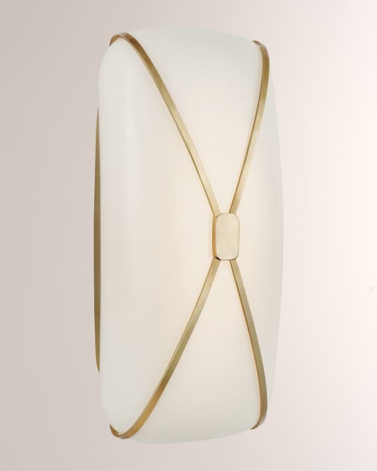 Fondant 13" Linear Sconce in Soft Brass by Julie Neill